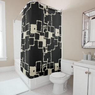 Vintage Squares Shower Curtain