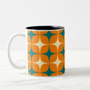 Vintage Squares Two-Tone Coffee Mug