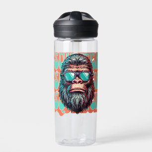 Vintage Squatch Retro Style Comic Pop Art Water Bottle