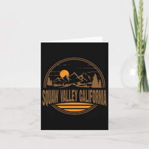 Vintage Squaw Valley California Mountain Hiking Pr Card