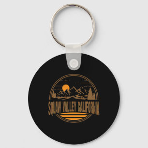 Vintage Squaw Valley California Mountain Hiking Pr Key Ring