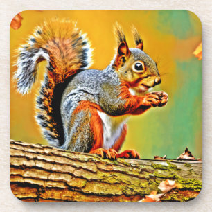 Vintage Squirrel in Nature Coaster