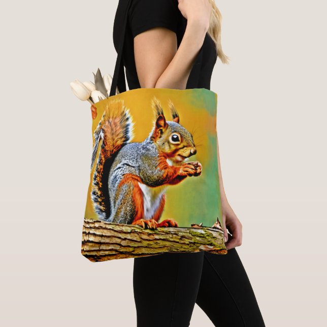 Vintage Squirrel in Nature Tote Bag (Close Up)