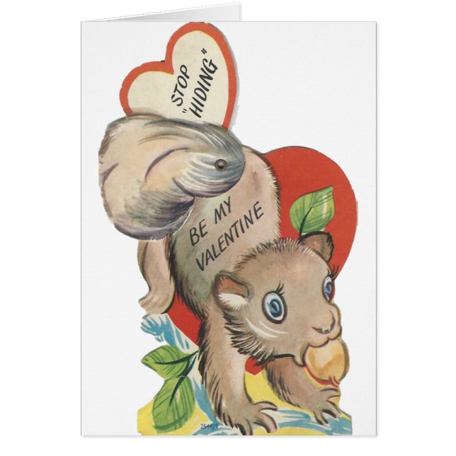Vintage Squirrel Valentine (Front)