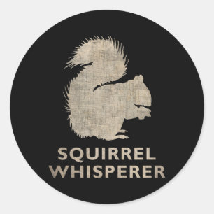 Vintage Squirrel Whisperer Classic Round Sticker