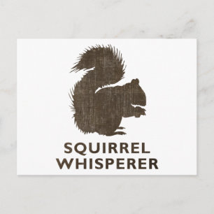 Vintage Squirrel Whisperer Postcard