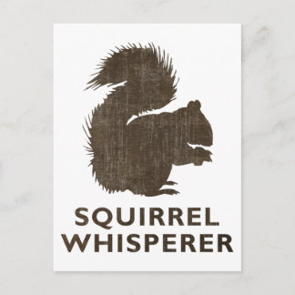 Vintage Squirrel Whisperer Postcard