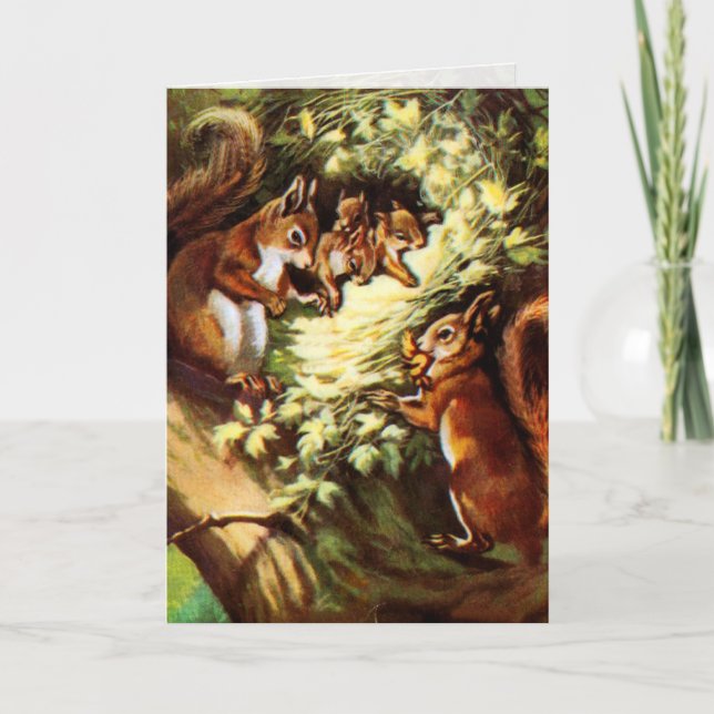 Vintage Squirrels Card (Front)