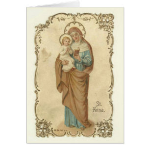 Vintage St. Anne Virgin Mary Prayer