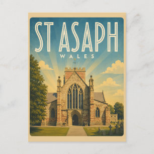 Vintage St Asaph, North Wales gifts and souvenirs Postcard