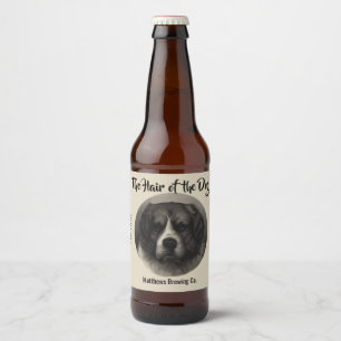 Vintage St. Bernard Dog Custom Beer Label