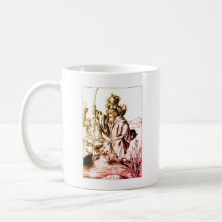 Vintage St. Christopher Renaissance Art Catholic Coffee Mug