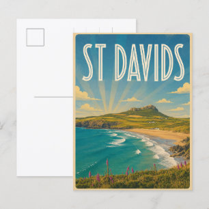 Vintage St Davids, Wales gifts and souvenirs Postcard