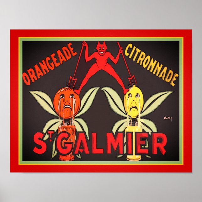 Vintage St Galmier Soda Pop Poster (Front)