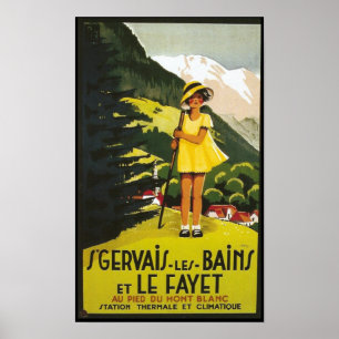 Vintage St. Gervais les Bains Travel Poster