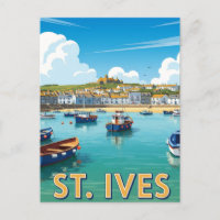 Vintage St. Ives Cornwall England Travel
