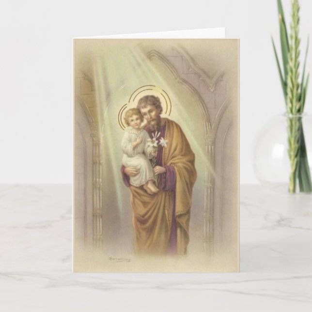 Vintage St. Joseph Father's Day Card (Front)