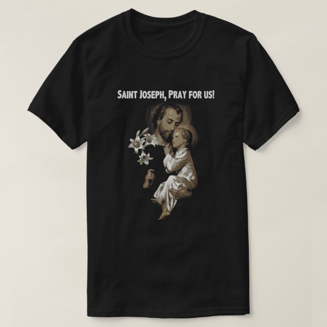Vintage St Joseph shirt Father of Jesus Saint  (Design Front)