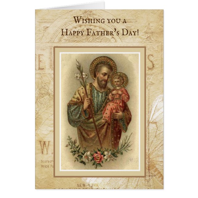 Vintage St. Joseph with Child Jesus Fathers (Front)