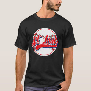 Vintage St Louis Cityscape Baseball For Men Women T-Shirt