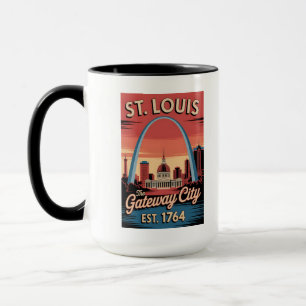 Vintage St. Louis Missouri Retro Travel Poster Mug
