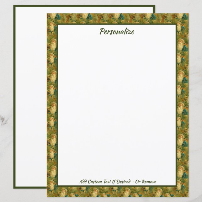 Vintage St. Nicholas Santa Claus Christmas (Front/Back)