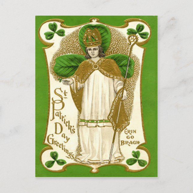 Vintage St Patrick St Patrick's Day Card (Front)