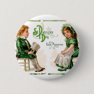 Vintage St Patrick's Dat Button
