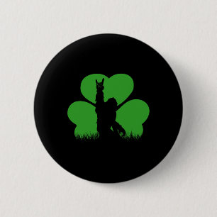 Vintage St Patricks Day Bigfoot Sasquatch Saint Pa 6 Cm Round Badge