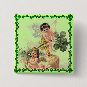 Vintage St. Patrick's Day Cherubs Pin