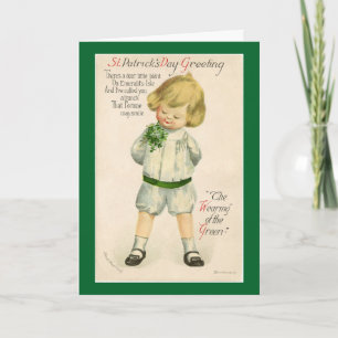 Vintage St. Patrick's Day Child Card