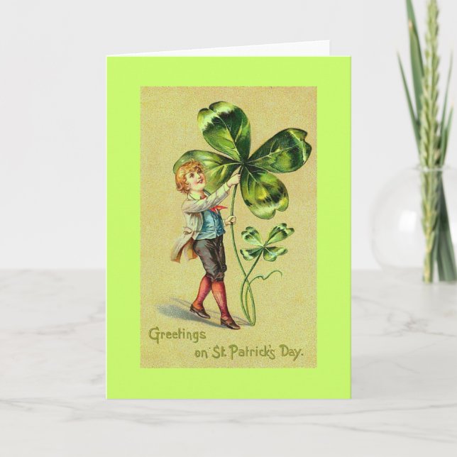 Vintage St. Patrick's Day Greeting Card (Front)