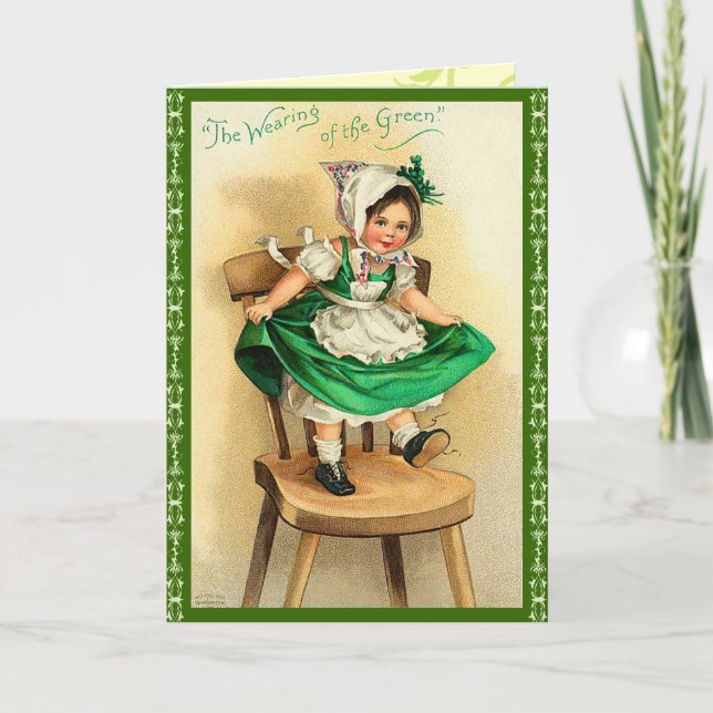 Vintage St. Patrick's Day Greeting Card (Front)