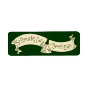 Vintage St. Patrick's Day Greetings Golden Banner