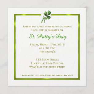 Vintage St Patrick's Day Invitation