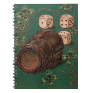 Vintage St. Patrick's Day, Irish Good Luck Dice Notebook