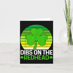Vintage st patricks day irish shamrock dibs on the card