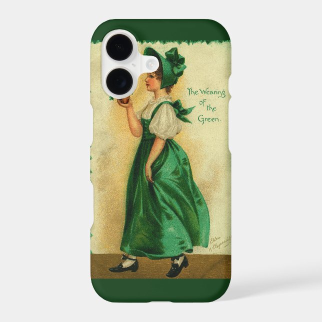 Vintage St. Patrick's Day Lass Wearing Green (Back)