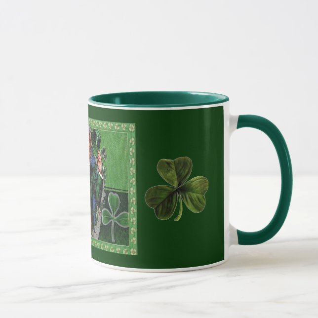 Vintage St. Patrick's Day Man in Green Mug (Right)