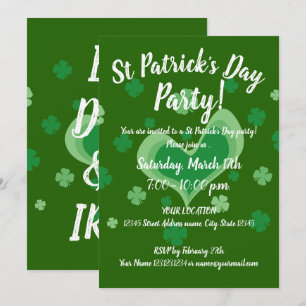Vintage St Patrick's Day party invitation template