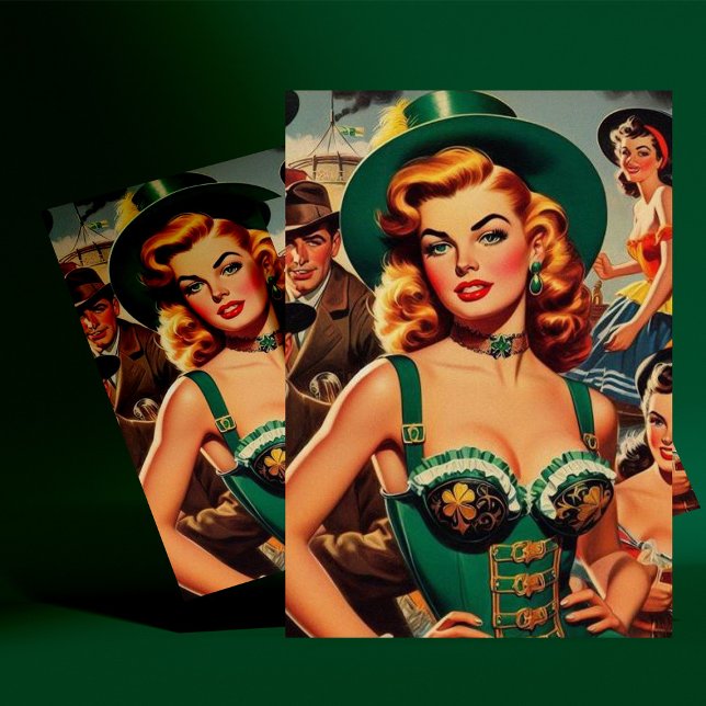 Vintage St. Patrick's Day Pin Up Postcard (Creator Uploaded)
