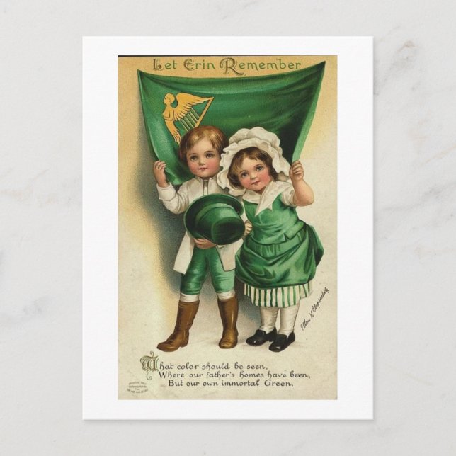 Vintage St Patrick's Day Postcard (Front)