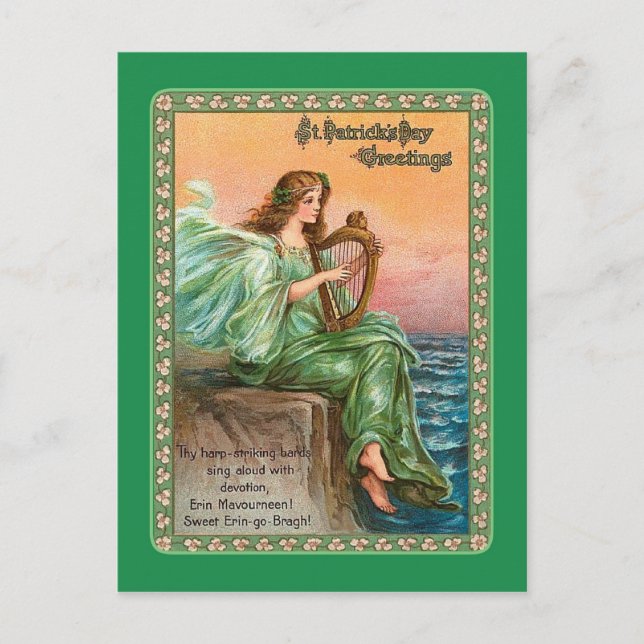 Vintage St Patrick's Day postcard (Front)