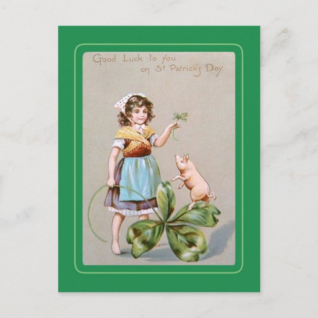 Vintage St Patrick's Day postcard (Front)