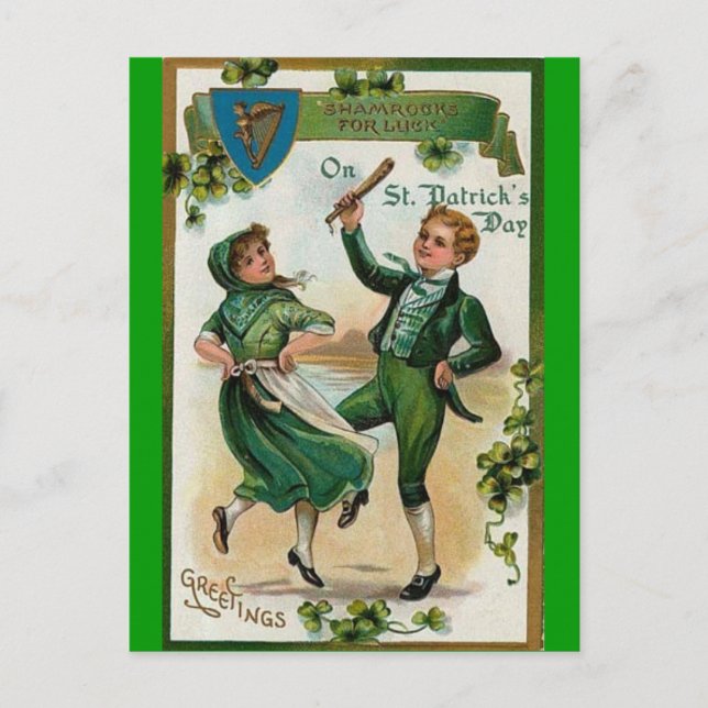 Vintage St Patricks Day Postcard (Front)