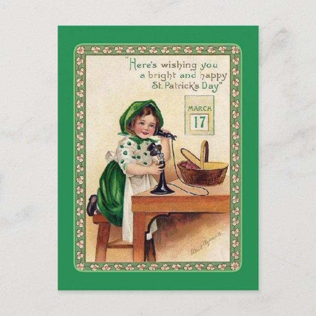 Vintage St Patrick's Day postcard (Front)