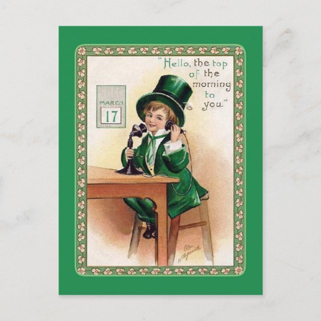 Vintage St Patrick's Day postcard (Front)