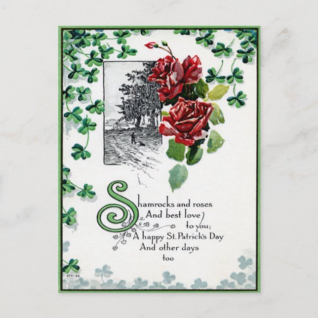 Vintage St Patrick's Day Postcard (Front)