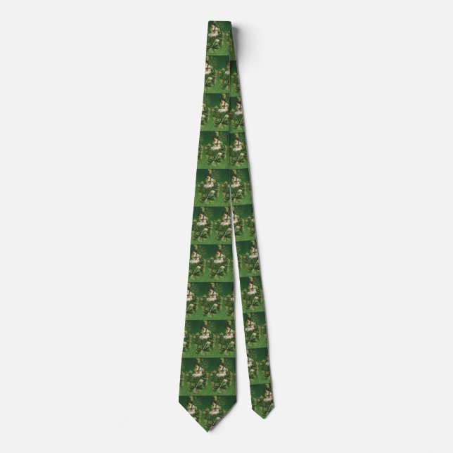 Vintage St. Patrick's Day Souvenir, Irish Lass Tie (Front)
