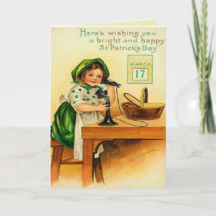 Vintage St. Patrick's Day Wishes Greeting Card
